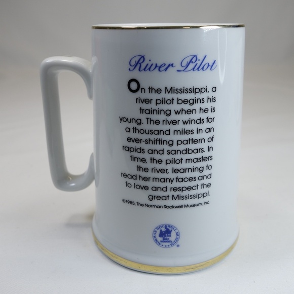 Norman Rockwell Limited Edition Long John Silvers Porcelin Tankard Vintage 1985 - Picture 10 of 12